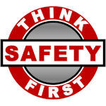 TNT: Think Safety First Hard Hat Decal - Weatherproof